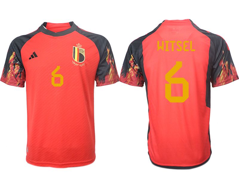Cheap Men 2022 World Cup National Team Belgium home aaa version red 6 Soccer Jerseys